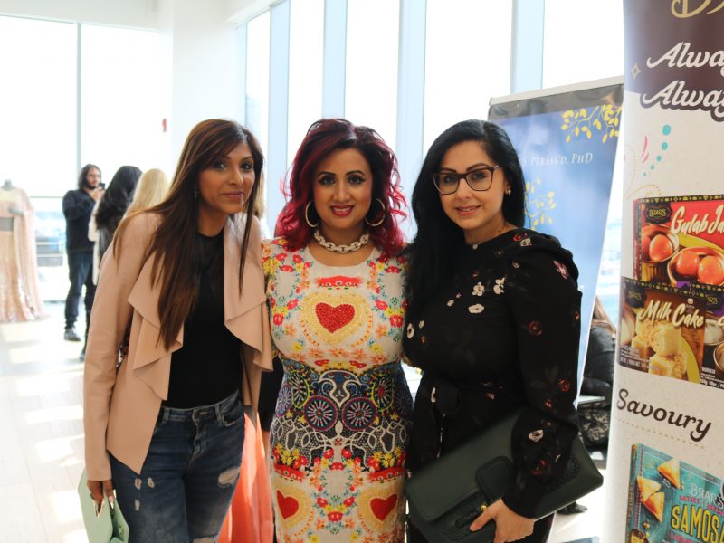 (R-L) Media Personality Veronica Chail, ANOKHI MEDIA's CEO Raj Girn and Guest